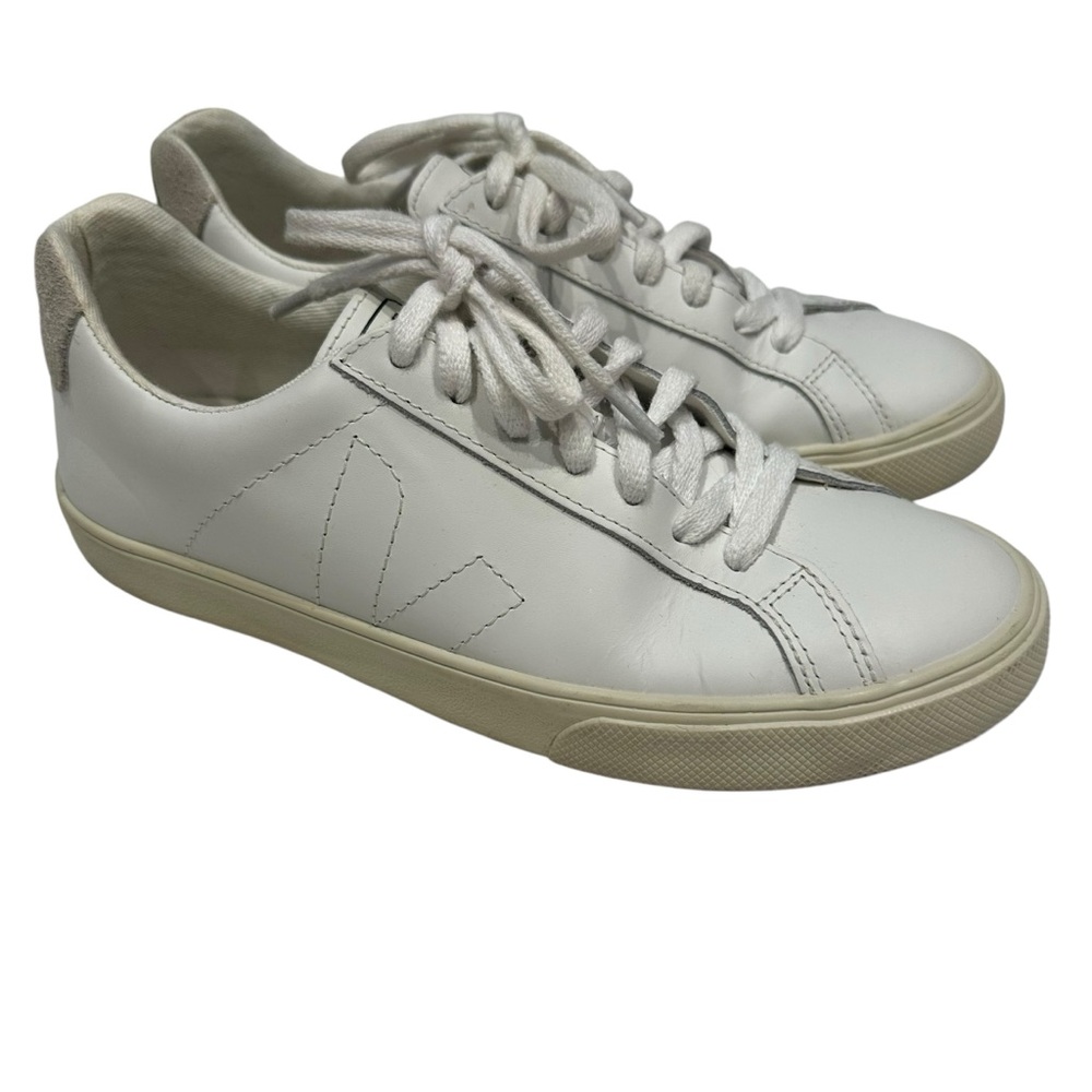 Veja Esplar Extra White Leather Sneakers Size US 6 - Picture 6 of 15